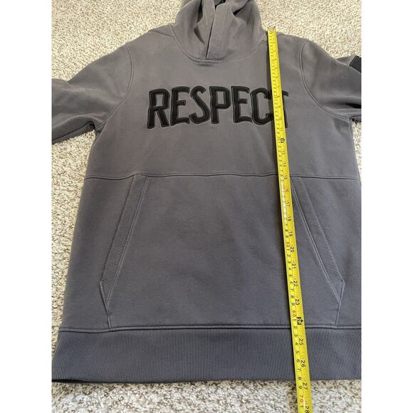 UNDER ARMOUR PROJECT ROCK Hoodie Mens Small Gray RESPECT Veterans Sweatshirt - Picture 10 of 10